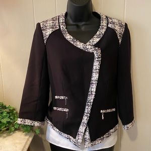 Moto Blazer 3/4” Sleeves White House Black Market